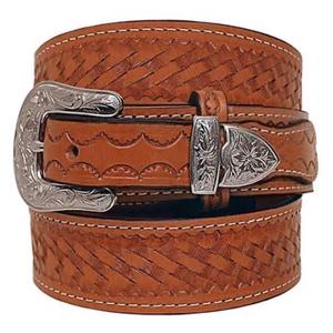 Ceci est une ceinture porte-cartouches réglable en cuir beige. - Product Image 5