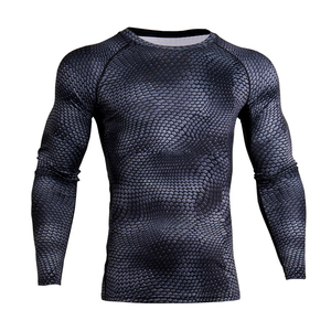 <b>Men's</b> <b>Compression</b> Long Sleeve T-<b>Shirt</b> Custom Wholesale Printed Sports Apparel <b>for</b> Fitness Training & Activewear Knitted Fabric - Product Image 1