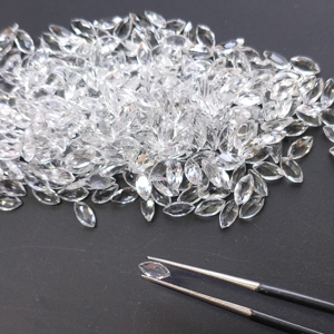 Topacio blanco natural de 6x3 mm, corte marquesa, piedra preciosa suelta de la mejor calidad para la fabricación de joyas. - Product Image 4