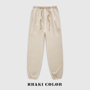 Pantalon de survêtement unisexe en coton 100 % premium, couleur unie, décontracté, avec doublure polaire, poids moyen-lourd, style corset, pour hommes et femmes - Product Image 1