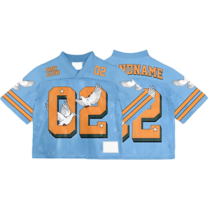 Nouvelle Arrivée Maillot de Supporter Américain en Polyester Maille Oversize de Qualité Supérieure, Coupe Boxy, Style Streetwear, Motif Vintage, Sublimation de Luxe - Product Image 3