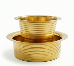 Juego de Tazas Dabara de Latón para Café del Sur de la India, Acabado Mate, Cafetera Tradicional, Utensilios de Cocina, Artículo de Regalo - Product Image 4