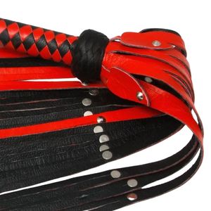 Soft Leather Flogger with Rounded Ends 100% Waterproof & Eco-Friendly for Beginner Friendly BDSM Play - Product Image 4
