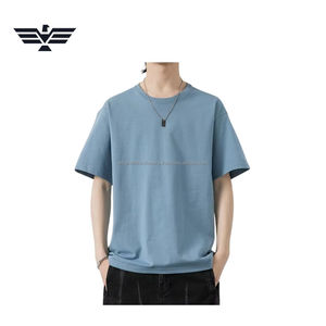 T-shirt pour homme surdimensionné 100% coton anti-rétrécissement |   T-shirt minimaliste streetwear à épaules tombantes - Product Image 2