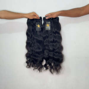 Cabello Indio Virgen al por Mayor, Paquetes de Cabello Humano Liso y Rizado Virgen, Cabello Indio de Templo Liso y Ondulado Sin Procesar - Product Image 1
