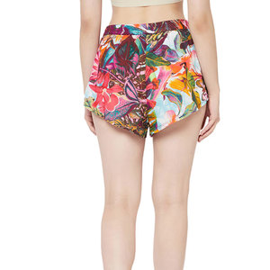Shorts de Mujer con Estampado Floral, Cintura Alta Elástica, Tejido Transpirable, Estilo Casual, Corte Regular - Product Image 4