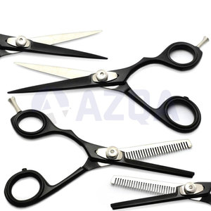 Stainless Steel Dual Color Coated <b>Barber</b> Hair Cutting and Thinning Scissors <b>Set</b> Professional Salon Grooming Kit - Product Image 4