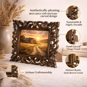 กรอบรูปไม้ธรรมชาติสุดหรู ดีไซน์คลาสสิกสำหรับตั้งโต๊ะ เหมาะสำหรับตกแต่งภายในสไตล์โมเดิร์น - Product Image 5