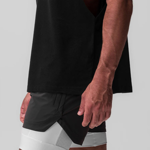 เสื้อกล้ามออกกำลังกายผู้ชาย ผ้าฝ้าย 100% 180 กรัม ขายส่ง รับสกรีนโลโก้ พิมพ์ลายดิจิตอล ระบายอากาศได้ดี ผ้าถัก ใส่สบาย เหมาะสำหรับฟิตเนส วิ่ง ออกกำลังกาย - Product Image 3