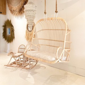 Double hanging <b>egg</b> basket chair cheap price cane rattan swing chairs manufactured in Vietnam - Product Image 5