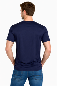 T-shirt de performance bleu marine pour homme – Confort premium et style au quotidien - Product Image 3