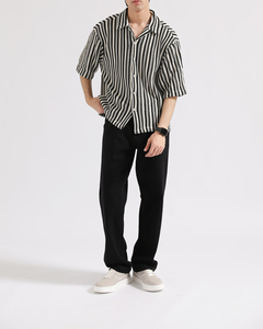 Camisas de Satén 100% Algodón para Adultos, de Moda Casual, Cómodas, con Doble Botonadura y Manga Tres Cuartos, Anti-Pilling, Precio al por Mayor - Product Image 2