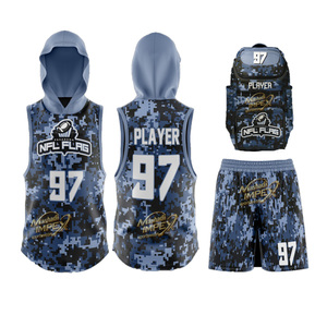 Ensemble de maillot de football américain à capuche Mashadi IMPEX NFL FLAG sublimé, unisexe adulte, camouflage, 97, coupe athlétique anti-humidité - Product Image 1