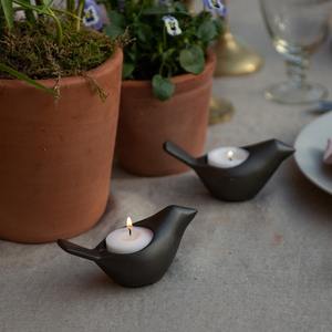 Portavelas Moderno Negro Mate con Forma de Pájaro, Soporte Minimalista para Velas Votivas, Decoración Nórdica para Hogar, Jardín y Mesa, y Regalo - Product Image 4