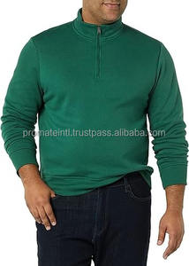Quarter Zip Hooded <b>Sweatshirts</b> For <b>Mens</b> Customized Half Zipper Crewneck Wholesale Warm Sweater - Product Image 3