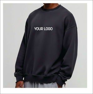 Sweat-shirt streetwear brodé sur mesure, haute qualité, 100% coton, coupe ample pour homme, manches régulières, design OEM - Product Image 5