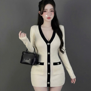 Women's autumn elegant nice <b>Dresses</b> Natural Waist Slim Fit <b>Strapless</b> Chiffon Casual Washable Factory Price Customized - Product Image 6