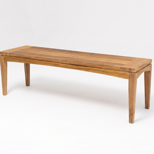 Durable, minimalist low coffee-<b>table</b>-style <b>wooden</b> slat <b>bench</b> with a modern design, seating multiple people. - Product Image 2