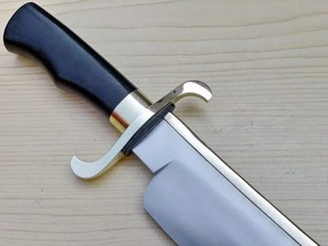 Couteau Bowie à pointe clip, fait main, DIY, OEM/ODM, lame en acier D2, manche en bois avec étui en cuir, couteau d'extérieur - Product Image 3