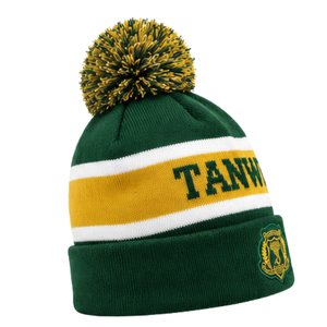 Bonnet tricoté personnalisé avec pompon, bonnet d'hiver chaud à revers, broderie pour équipe sportive, accessoire décontracté d'extérieur, vente en gros OEM ODM - Product Image 3