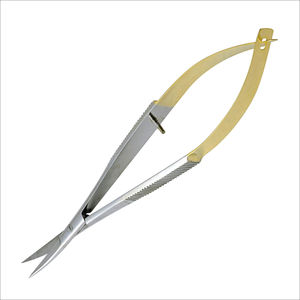 กรรไกรตัดเล็บสแตนเลสเคลือบทอง กรรไกรตัดหนังกำพร้า ใบมีดโค้ง ปลายแหลม สำหรับตกแต่งเล็บ ทนทาน ใช้งานได้หลากหลาย - Product Image 5