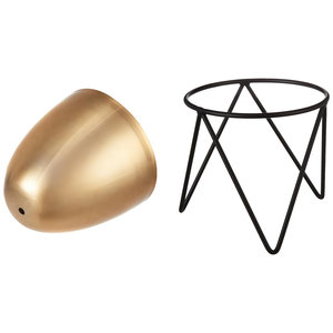 Modern Durable Metal Planters with Stand for Living Room, Office, Home and Bedroom Decor <b>Best</b> Gift (Black & Gold Pack of 2) - Product Image 4
