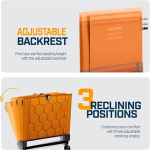 Folding <b>Reclining</b> Bleacher <b>Seat</b> with Back Support for Stadiums - Product Image 3