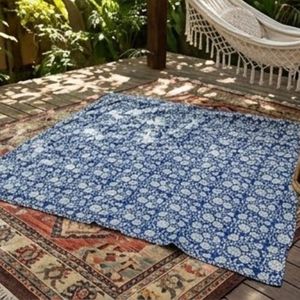 Indian Hand Block Printed Cotton Sanganer Kantha Queen Size <b>Throw</b> <b>Large</b> Width Handmade Quilt Elegant Bedroom Home Textile - Product Image 4