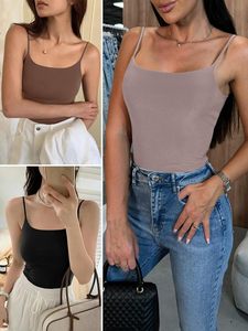 Camisola sin mangas para mujer, tela elástica, ajustada al cuerpo, ligera, suave al tacto, transpirable, esencial para el verano, top básico de moda - Product Image 6