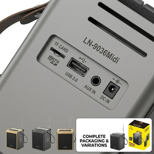 Altavoz <span class=keywords><strong>Bluetooth</strong></span> Portátil LN-9036MIDL con Correa de Mano, Bajos Potentes de 30W, Batería Grande de 7200mAh, Emparejamiento TWS, Venta al Por Mayor - Product Image 6