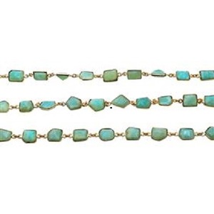 Conector de circonitas redondas chapado en oro de 18 quilates con engaste de plata de ley 925 y cadenas - Product Image 6