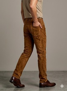 Pantalon en cuir de vachette souple pour homme, style jean, décontracté, sur mesure, fournisseur en gros, fabricant ODM/OEM - Product Image 2