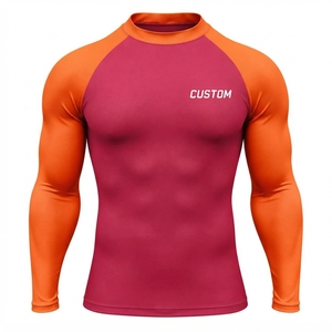 High Quality Multi-Purpose Spandex/Polyester Rash Guards for Surfing <b>Swimming</b> MMA Training Muay Thai-Breathable Quick Dry Full - Product Image 1