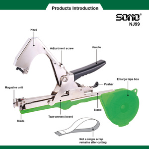 SONO NJ99 OEM Industrial Grade Carbon Steel Vine & Plant Tying Tapetool (340mm) for 604C/604EL Pins with <b>Small</b> Plastic Case - Product Image 2