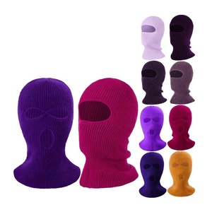 Cagoule tricotée unisexe brodée à 3 trous, personnalisable pour sports d'hiver – Style Image – Vente en gros - Product Image 1