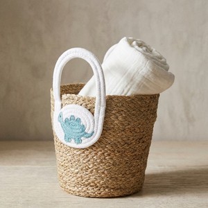 Sustainable Handmade Water Hyacinth Kids <b>Storage</b> Basket Bunny Ear Woven Toy Organizer Nursery Basket Handmade Wholesale Bulk - Product Image 2