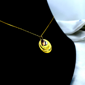 Collier pendentif cœur en moissanite plaqué or en argent sterling 925 Bindi Jewels, avec chaîne câble, minimaliste, pour photos commémoratives - Product Image 3