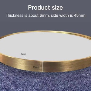 Round Metal Frame Handmade Contemporary Wall <b>Mirror</b> with Hand-Polished Edge REHMAN <b>CRAFT</b> - Product Image 2