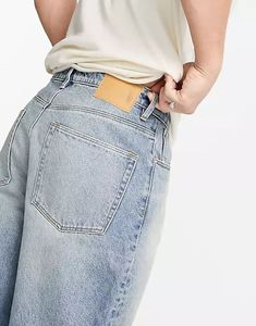 Men's Women's <b>Light</b> Multiple Color Loose Fit Denim Jeans Casual Washed Wide Leg Style Summer Wear Denim Jacket Pant Baggy Styles - Product Image 4