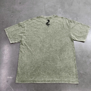 Custom 300g Heavyweight Vintage Oversized Tees with 3D Pattern Loose Fit Knitted Crop in Distressed acid wash 100% Cotton <b>tshirt</b> - Product Image 1