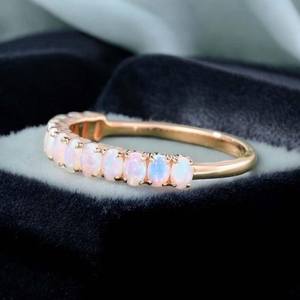 แหวนโอปอลธรรมชาติ เงินแท้ 925 ชุบทอง 14K รับรองโดย IGI หินประจำเดือนตุลาคม แหวนแต่งงาน ของขวัญเทศกาลสำหรับผู้หญิง - Product Image 3