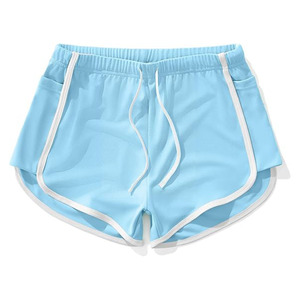 Tenzo Intl Short de sport unisexe 100% polyester, décontracté, à taille haute avec cordon de serrage, séchage rapide, respirant, en maille, pour la gym, la course et l'entraînement - Product Image 3