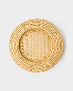 แผ่นรองจานทรงกลมหวายสีธรรมชาติ สไตล์มินิมอล ทอมืออย่างยั่งยืน แผ่นรองจานสำหรับรับประทานอาหาร ดีไซน์ทันสมัยสไตล์สแกนดิเนเวียน - Product Image 6