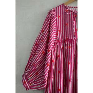 Vestido de Mujer con Estampado de Bloques de Algodón, Vestido Boho Hecho a Mano para Verano, Ligero, Transpirable, de Tela Natural, Informal para Uso Diario - Product Image 2