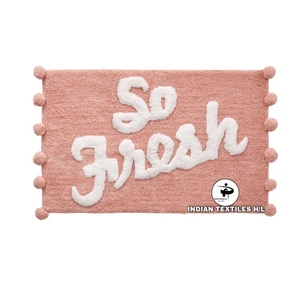 Alfombrillas de baño de algodón puro con mechones de lujo a la moda Diseño más suave Precio al por mayor directo de fábrica Hecho a máquina - Product Image 3