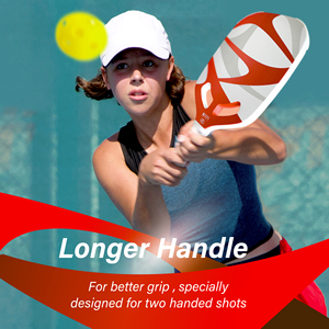 La construcción duradera AERO SWIFT RED maximiza la generación de energía Edgeless Pickleball Paddle con fibra de carbono 3K en ambos lados - Product Image 6