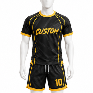 Maillots de football personnalisés pour hommes, respirants, à séchage rapide, à manches courtes, avec logo imprimé par sublimation, pour club et équipe, nouveauté - Product Image 2