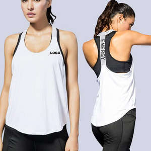 Camiseta sin mangas de yoga para mujer – Ropa deportiva sin mangas que absorbe la humedad para gimnasio y correr, chaleco de moda informal - Product Image 3