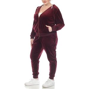 Ensemble de survêtement décontracté pour femme avec logo personnalisé, sweat à capuche en toile élégant, pantalon de jogging, tissu respirant et à séchage rapide de haute qualité - Product Image 2