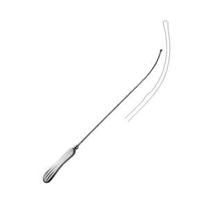 Sonde utérine rigide incurvée AMPEX en acier inoxydable de haute qualité, 30 cm/11 3/4 po, instrument de gynécologie manuel gradué en cm - Product Image 1